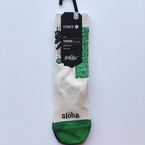Stance Oblow Palm Natural Boys Socks Natural, Medi